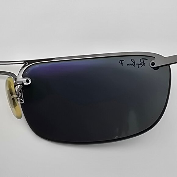Ray-Ban RB3156 004/9A Top Square Gunmetal Polarized Green Aviator Sunglasses - Picture 8 of 16
